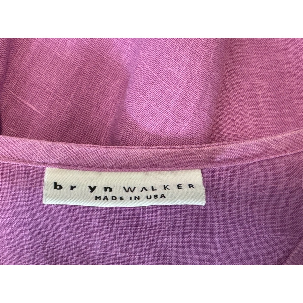 Bryn Walker Linen Marina Dress Women L EUC Oversized Lagenlook Relaxed Pockets - Picture 4 of 14